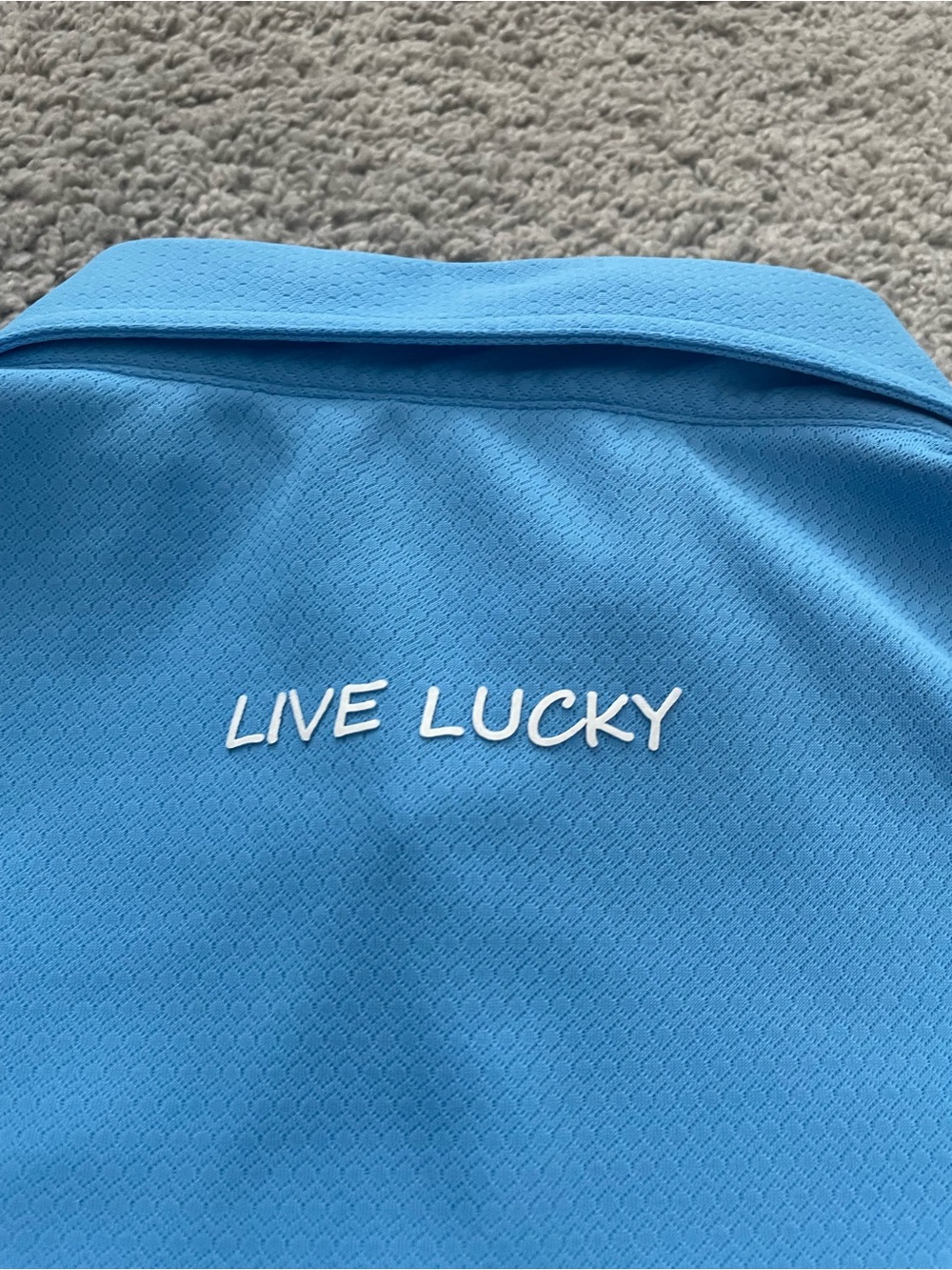 Black Clover Live Lucky Light Blue Golf Polo Shirt Large - Picture 7 of 9